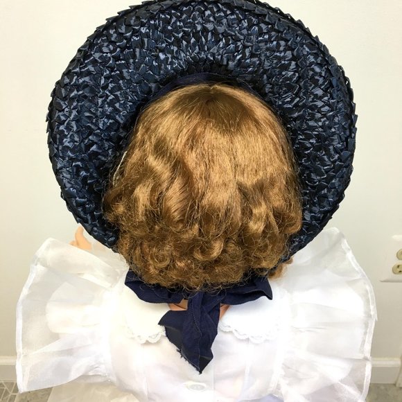 Vintage Black Straw Hat with Cherries by "Dayne Taylor" - Picture 3 of 6